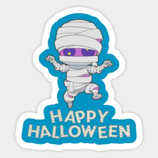 Mummy Scary and Spooky Happy Halloween Funny Graphic Sticker